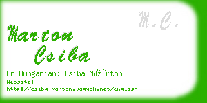 marton csiba business card